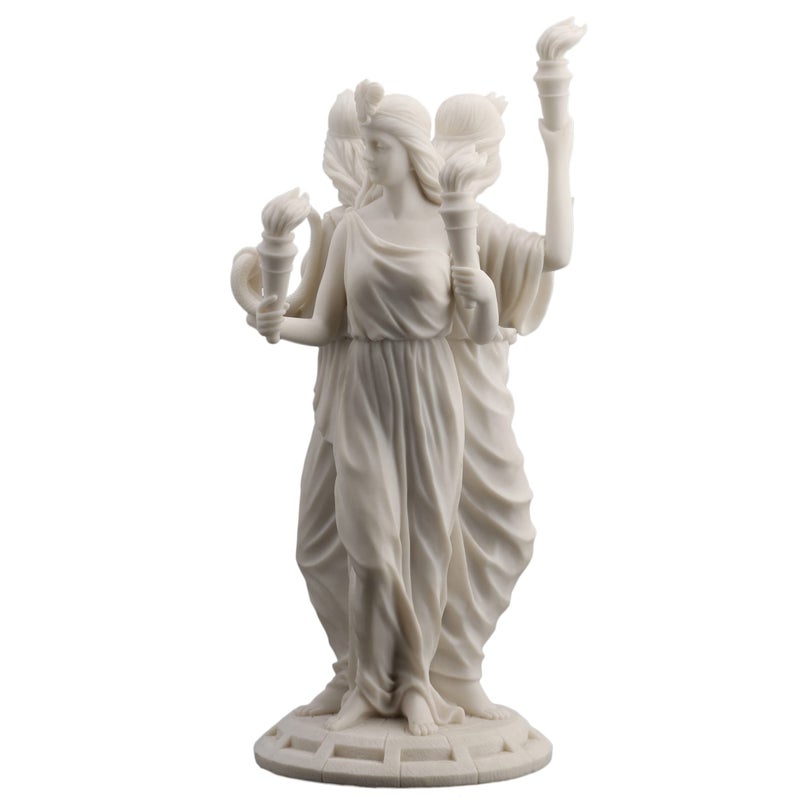 Unicorn Studio Veronese Design 11 3/4 Inch Greek Triple Moon Goddess Hecate Resin Statue Marble Finish - Image 4